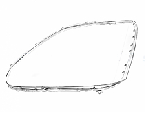 СТЕКЛО ФАРЫ ЛЕВОЕ LEXUS LS 03-06