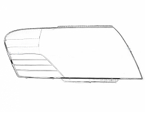 СТЕКЛО ФАРЫ ПРАВОЕ MITSUBISHI PAJERO V73 03-11