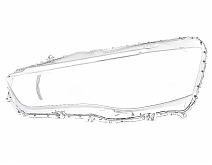 СТЕКЛО ФАРЫ ЛЕВОЕ MITSUBISHI OUTLANDER XL 09-13
