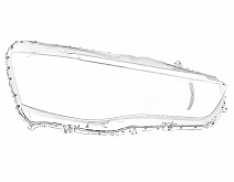 СТЕКЛО ФАРЫ ПРАВОЕ MITSUBISHI OUTLANDER XL 09-13
