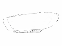 СТЕКЛО ФАРЫ ЛЕВОЕ VW SCIROCCO 08-17